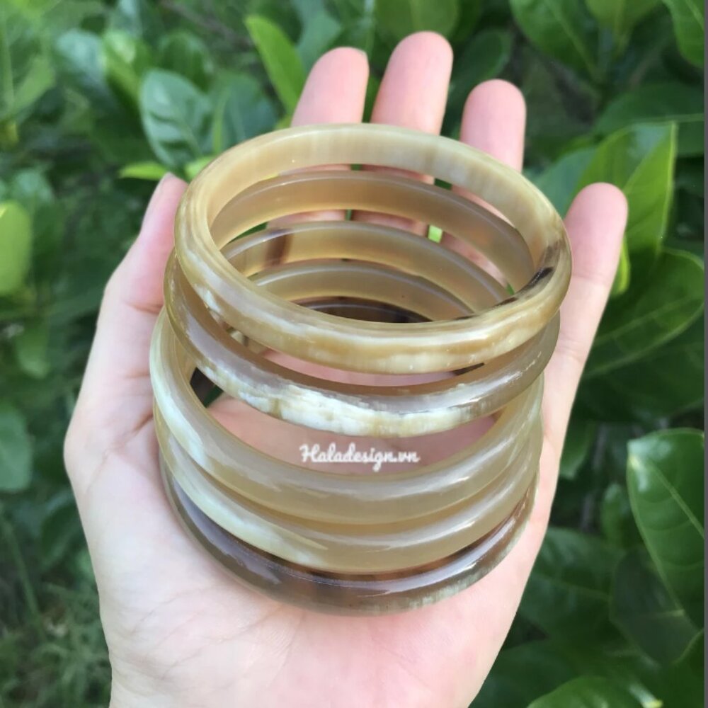 Set of 5 Buffalo Horn Bangles
